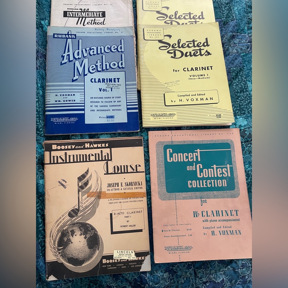 Clarinet Music Vintage 6 Piece Bundle